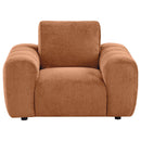  Coaster Furniture Burnett 504953 Chenille Upholstered Accent Chair - Burnt Orange IMAGE 5