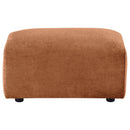  Coaster Furniture Burnett 504954 Chenille Upholstered Ottoman - Burnt Orange IMAGE 2