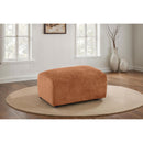  Coaster Furniture Burnett 504954 Chenille Upholstered Ottoman - Burnt Orange IMAGE 3
