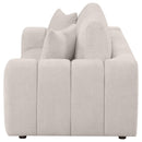  Coaster Furniture Burnett 504955 Chenille Upholstered Wide Arm Sofa - Ivory IMAGE 2