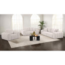  Coaster Furniture Burnett 504956 Chenille Upholstered Wide Arm Loveseat - Ivory IMAGE 10