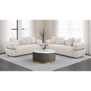  Coaster Furniture Jeanette 508962 73-inch Fabric Upholstered Round Arm Loveseat - Beige IMAGE 13