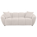 Coaster Furniture Destino 509301 Chenille Upholstered Splayed Arm Sofa - Greige IMAGE 5