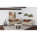  Coaster Furniture Jade 509412 Chenille Upholstered Sculpted Track Arm Loveseat - Latte IMAGE 11