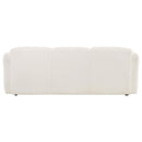  Coaster Furniture Dorset 509811 Fabric Upholstered Round Track Arm Sofa - White IMAGE 8