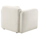  Coaster Furniture Dorset 509813 Fabric Upholstered Round Track Arm Accent Chair - White IMAGE 12