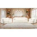  Coaster Furniture Dorset 509813 Fabric Upholstered Round Track Arm Accent Chair - White IMAGE 13