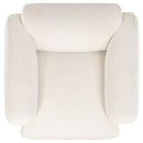  Coaster Furniture Dorset 509813 Fabric Upholstered Round Track Arm Accent Chair - White IMAGE 5