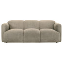  Coaster Furniture Dorset 509814 Fabric Upholstered Round Track Arm Sofa - Brown IMAGE 7