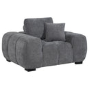  Coaster Furniture Octavia 509967 Upholstered Track Arm Accent Chair - Charcoal Grey IMAGE 1