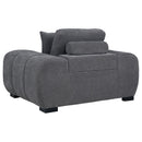  Coaster Furniture Octavia 509967 Upholstered Track Arm Accent Chair - Charcoal Grey IMAGE 3