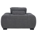 Coaster Furniture Octavia 509967 Upholstered Track Arm Accent Chair - Charcoal Grey IMAGE 5