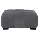  Coaster Furniture Octavia 509968 Upholstered Rectangular Ottoman - Charcoal Grey IMAGE 1