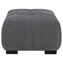  Coaster Furniture Octavia 509968 Upholstered Rectangular Ottoman - Charcoal Grey IMAGE 2