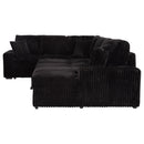  Coaster Furniture Devonshire 511049 Sleeper Sectional Sofa Storage Chaise - Black IMAGE 11