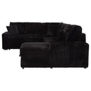  Coaster Furniture Devonshire 511049 Sleeper Sectional Sofa Storage Chaise - Black IMAGE 8