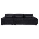  Coaster Furniture Octavia 511061 Upholstered Sectional Chaise Sofa - Black IMAGE 5