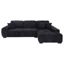  Coaster Furniture Octavia 511061 Upholstered Sectional Chaise Sofa - Black IMAGE 7