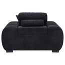  Coaster Furniture Octavia 511063 Upholstered Track Arm Accent Chair - Black IMAGE 7