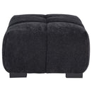  Coaster Furniture Octavia 511064 Upholstered Rectangular Ottoman - Black IMAGE 4