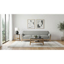  Coaster Furniture Vaughn 511071 Fabric Upholstered Flared Arm Sofa - Grey IMAGE 4