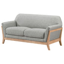  Coaster Furniture Vaughn 511072 Fabric Upholstered Flared Arm Loveseat - Grey IMAGE 7