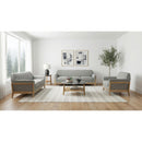  Coaster Furniture Vaughn 511073 Fabric Upholstered Flared Arm Accent Chair - Grey IMAGE 11