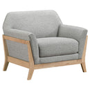  Coaster Furniture Vaughn 511073 Fabric Upholstered Flared Arm Accent Chair - Grey IMAGE 1