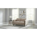  Coaster Furniture Islington 511102 Fabric Upholstered Panel Arm Loveseat - Taupe IMAGE 2