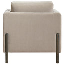  Coaster Furniture Islington 511103 Fabric Upholstered Panel Arm Accent Chair - Taupe IMAGE 4