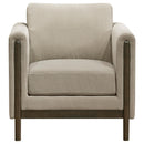  Coaster Furniture Islington 511103 Fabric Upholstered Panel Arm Accent Chair - Taupe IMAGE 8