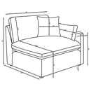  Coaster Furniture Hobson 551451-SETA 5-piece Upholstered Modular Sectional Sofa - Ivory IMAGE 12