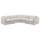  Coaster Furniture Hobson 551451-SETA 5-piece Upholstered Modular Sectional Sofa - Ivory IMAGE 1