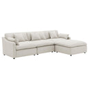  Coaster Furniture Hobson 551451-SETB 4-piece Upholstered Modular Sectional Sofa - Ivory IMAGE 1
