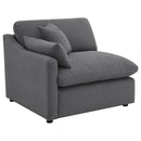  Coaster Furniture Hobson 551455-SETA 5-piece Upholstered Modular Sectional Sofa - Charcoal IMAGE 3