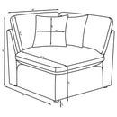  Coaster Furniture Hobson 551455-SETA 5-piece Upholstered Modular Sectional Sofa - Charcoal IMAGE 9
