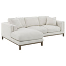  Coaster Furniture Geneva 551777 Boucle Upholstered Sectional Chaise Sofa - Sand IMAGE 1