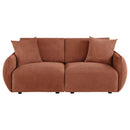  Coaster Furniture Elysia 551891-LOVE Chenille Upholstered Modular Lounge Loveseat - Coral IMAGE 3