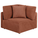  Coaster Furniture Elysia 551892 Chenille Upholstered Modular Corner Chair - Coral IMAGE 1