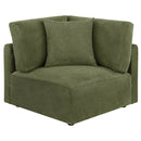  Coaster Furniture Elysia 551895-SETA 5-piece Chenille Upholstered Modular Sectional Sofa - Green IMAGE 12