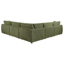  Coaster Furniture Elysia 551895-SETA 5-piece Chenille Upholstered Modular Sectional Sofa - Green IMAGE 7