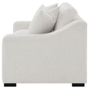  Coaster Furniture Ashlyn 552092 Fabric Upholstered Track Arm Loveseat - Sand IMAGE 3