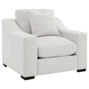  Coaster Furniture Ashlyn 552093 Fabric Upholstered Track Arm Accent Chair - Sand IMAGE 1