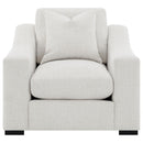  Coaster Furniture Ashlyn 552093 Fabric Upholstered Track Arm Accent Chair - Sand IMAGE 7