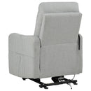  Coaster Furniture Dayes 600130P Upholstered Power Lift Recliner Chair - Light Grey IMAGE 11