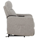  Coaster Furniture Dayes 600131P Upholstered Power Lift Recliner Chair - Taupe IMAGE 13