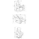  Coaster Furniture Dayes 600131P Upholstered Power Lift Recliner Chair - Taupe IMAGE 17