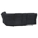  Coaster Furniture Hagen 600500P Upholstered Power Reclining Sectional Sofa - Steel Grey IMAGE 14