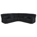  Coaster Furniture Hagen 600500P Upholstered Power Reclining Sectional Sofa - Steel Grey IMAGE 1