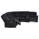  Coaster Furniture Hagen 600500P Upholstered Power Reclining Sectional Sofa - Steel Grey IMAGE 2